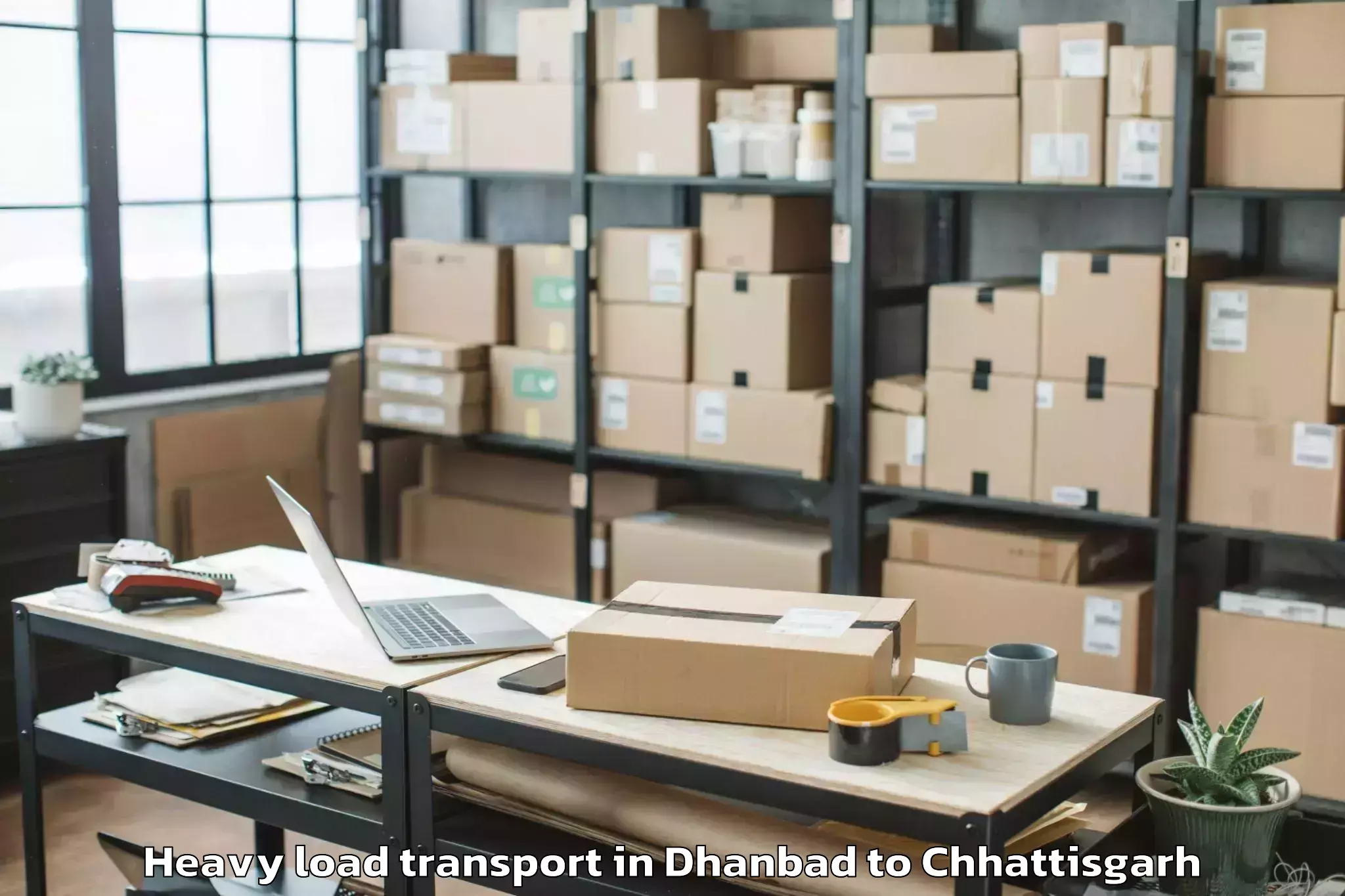 Hassle-Free Dhanbad to Basna Heavy Load Transport